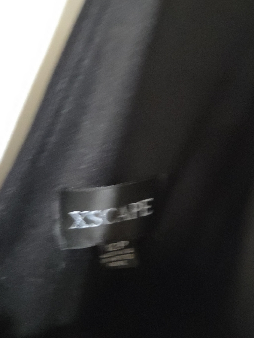 Xscape Black Long Sleeve V-Neck Dress with Floral Appliqué Skirt - Picture 6 of 6